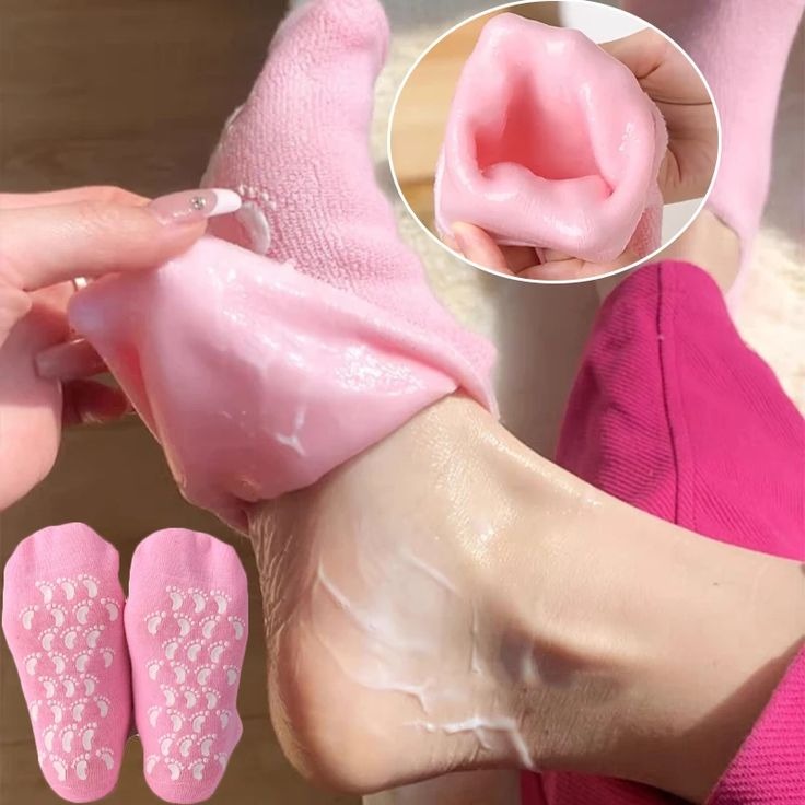 Reusable Silicone Spa Gel Socks For Dry Feet And Cracked Heel Treatment