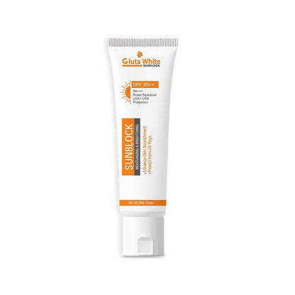 Gluta White Sunblock – Whitening & UV Protection Sunscreen For All Skin Types