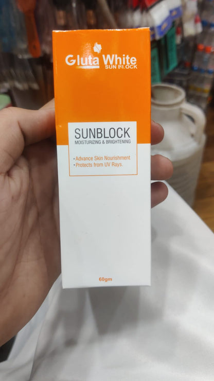 Gluta White Sunblock – Whitening & UV Protection Sunscreen For All Skin Types - Glowndeals
