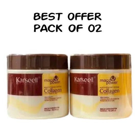 Pack Of 02 | Sealed Packed | Karseell Hair Mask Collagen Treatment Cream - Glowndeals