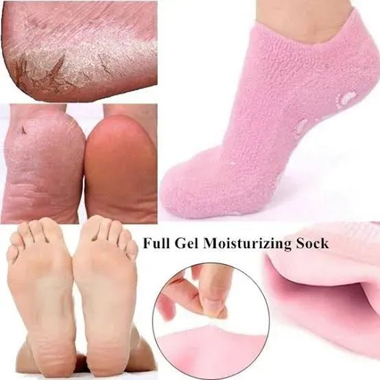 Reusable Silicone Spa Gel Socks For Dry Feet And Cracked Heel Treatment - Glowndeals