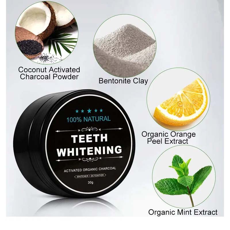 Teeth Whitening Charcoal Powder (Organic) Charcoal (30G) - Glowndeals