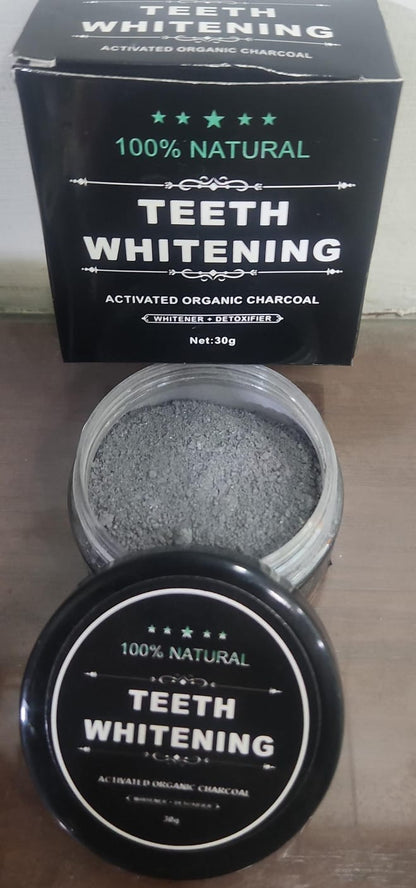 Teeth Whitening Charcoal Powder (Organic) Charcoal (30G) - Glowndeals